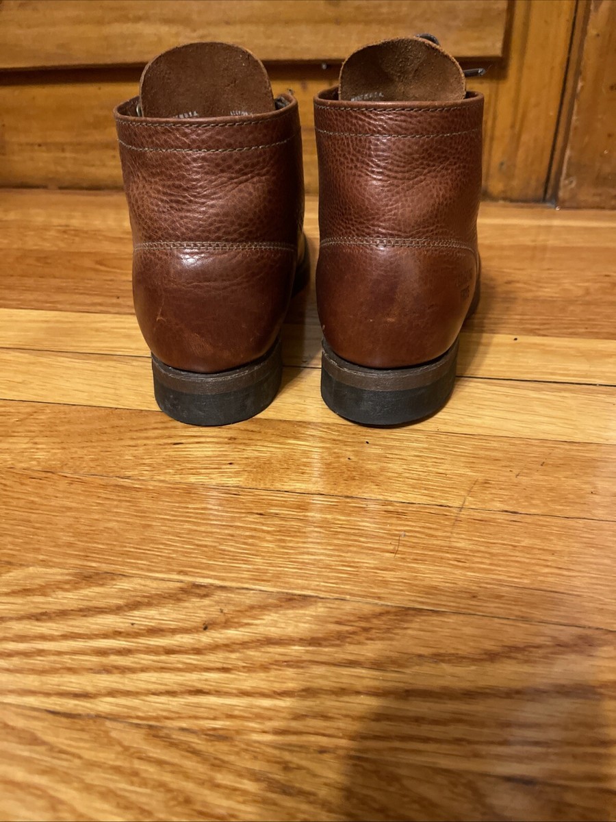 FRYE Prison Combat Brown Leather 12806036 Men's Boots SIZE 8M USA