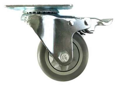 5'' Inch Caster Wheel 220 pounds Swivel and Upper Brake Thermoplastic Rubber Top