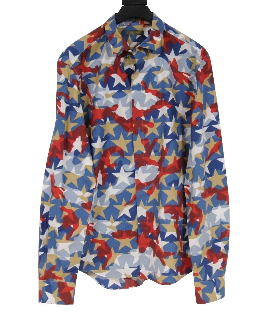 Valentino Regular Size Casual Button-Down Shirts for Men