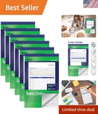 Sales Order Books 6-Pack Carbonless 2-Part 5-7/16 x 8-7/16 in Business Use