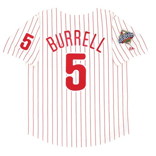 Pat Burrell 2008 Philadelphia Phillies World Series Home/Road/Alt Men's Jersey - Picture 3 of 15