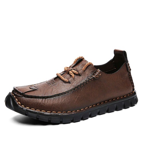 Outdoor Sports Anti-slip Lace-up Soft Bottom Men's Casual Leather Shoes - Picture 14 of 64