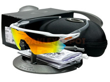 OAKLEY RADAR EV PATH 009208 POLISHED WHITE/FIRE IRIDIUM SUNGLASSES