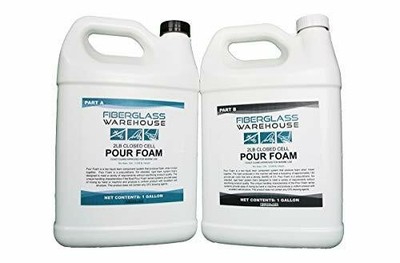 2LB Expanding Polyurethane Boat Pour Foam 2-Part Marine Grade -2 Gallon Kit