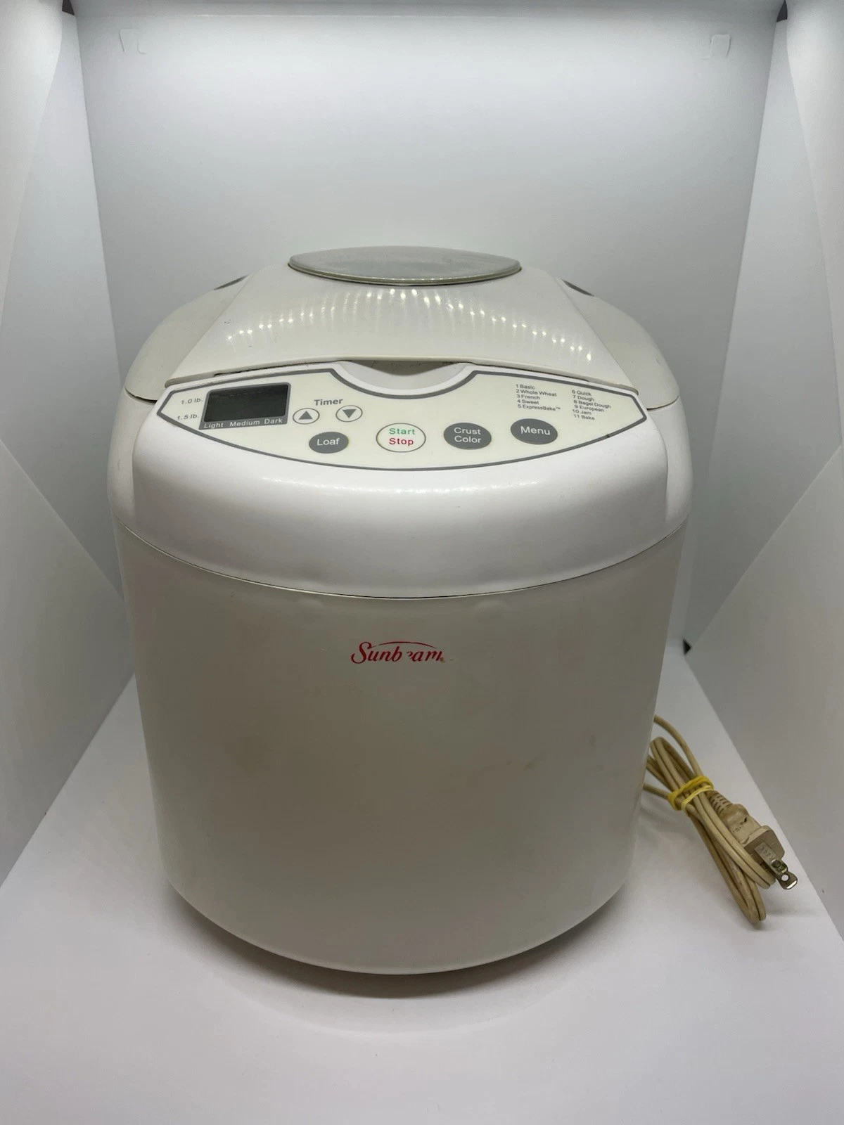 Sunbeam Bread Maker Machine Model # 5890 Makes 1-1.5 Lbs (Tested & Works) VGC