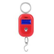 Mini Electronic Scale, Fish Weighing Scales Red Portable 25Kg/5G Hanging Scal...