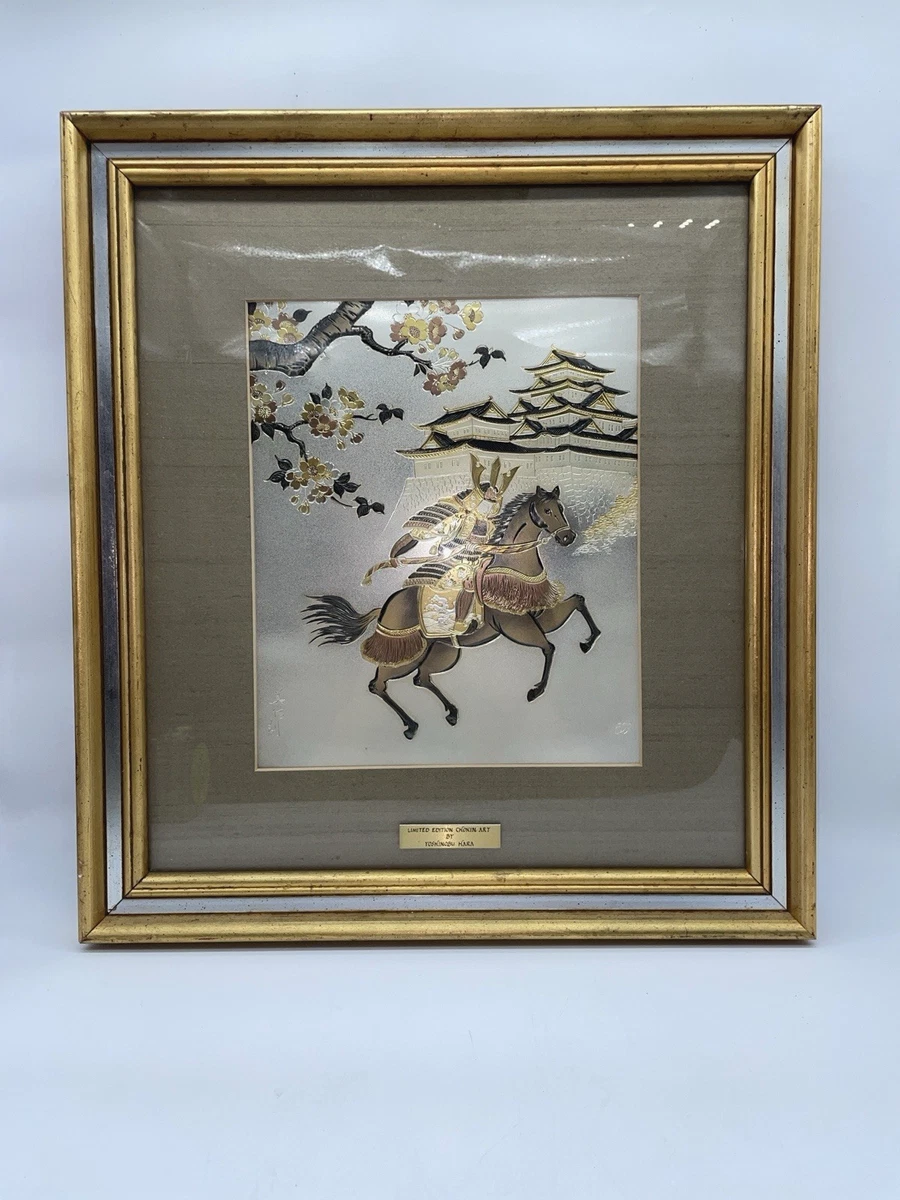 伝統的 日本画 大判 木製フレーム 黄金古风日本版画| eBay