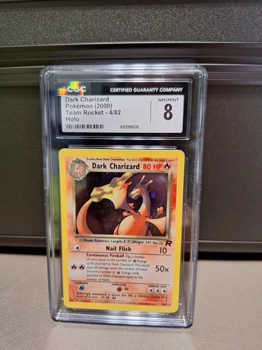 2000 Dark Charizard 4/82 Team Rocket HOLO Pokémon CGC 8