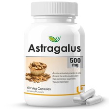 Pack of 2 X Biotrex Astragalus 500mg Veg 60 Capsule