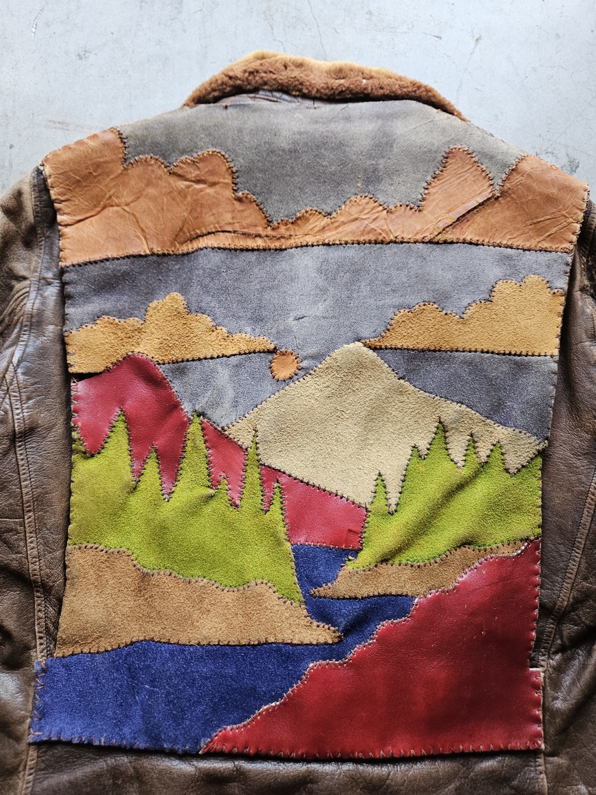 1940s WWII USN Leather Flight Jacket  Patchwork - image 11