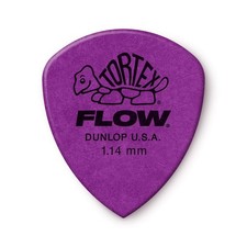Dunlop Tortex Flow Picks 1.14mm Purple Precision Guitar Picks Made in USA