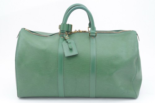 LOUIS VUITTON Keepall 50 Epi Green Boston Bag M42964 Authentic From JAPAN