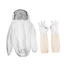 Beekeeping Jacket with Fencing Veil Hood Protective Gear Adults Commercial