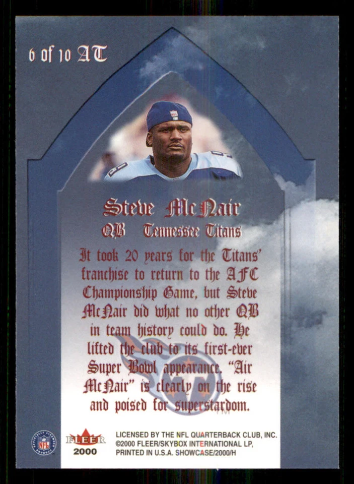 2000 Fleer Showcase Air to the Throne #6 Steve McNair - Image 2 of 2