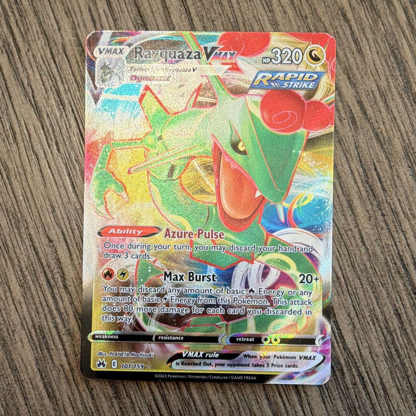 The Pokémon Company Rayquaza VMAX 101/159 Crown Zenith UR Holo Eng 320HP