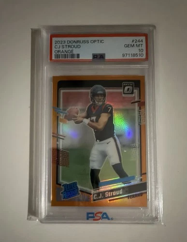 2023 Donruss Optic CJ Stroud RC Orange HOLO /249 PSA 10 RATED ROOKIE
