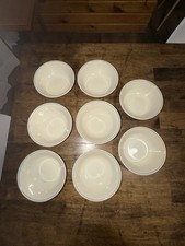 8 VTG Corelle By Corning Small Bowls Blue Lily or First of Spring Cream Blue