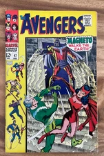 Avengers #47 8.0 VF 1st App. Dane Whitman! Magneto! Black Knight! Marvel 1967