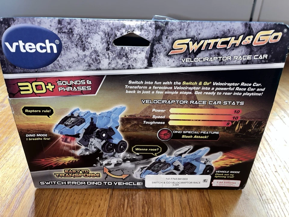VTech Switch & Go Velociraptor Race Car NEW - Image 2 of 2