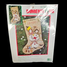 Dimensions Christmas Stocking Snow Family Snowmen Counted Cross Stitch Kit New
