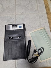 Vintage GE 3-5000 Portable Cassette Tape Recorder w Mic Manual Tested/Untested