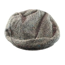 Vintage Tweed Newsboy Cap Wool Blend Speckled USA Made Medium 7 7/8 VTG