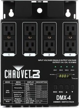 Chauvet DJ DMX-4 4-channel DMX Dimmer/Switch Pack 3-pack Bundle