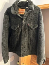 Levi's Men's Corduroy Sherpa Lined Denim Jacket Charcoal Grey, Size Large