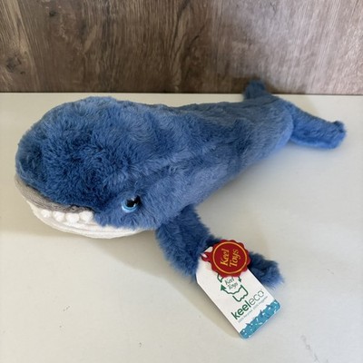 Blauwal Plüschtier 25 cm - 100% recycelt Öko weich Teddy Kiel Keeleco NEU + ETIKETT