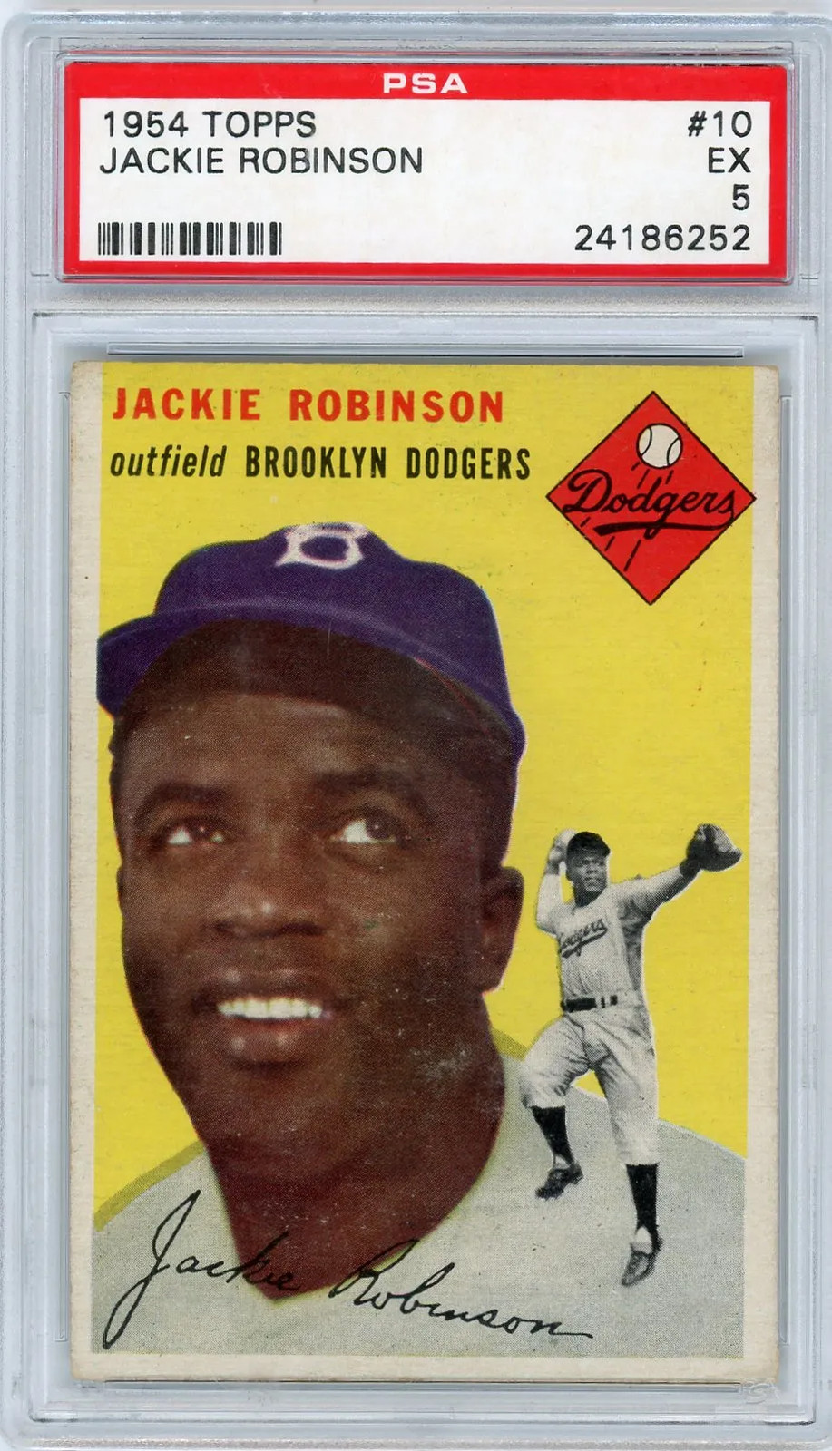 1954 Topps Jackie Robinson #10 PSA 5