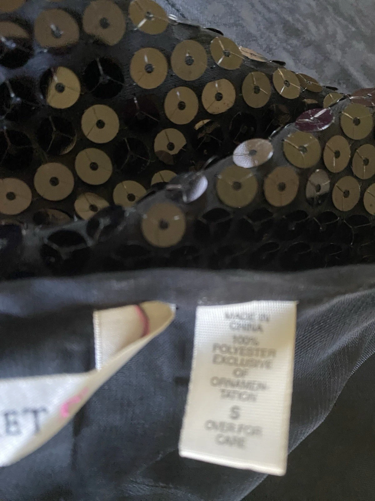 UNDERCOVER Raro abito formale Victoria’s Secret anni 90 elegante nero paillettes incrociate schiena S