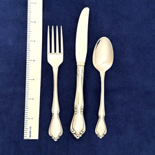 Oneida CHATEAU Youth 3 Pc Set Stainless Flatware Knife Fork Spoon
