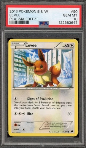 Pokemon Eevee Plasma Freeze #90 PSA 10 Gem Mint