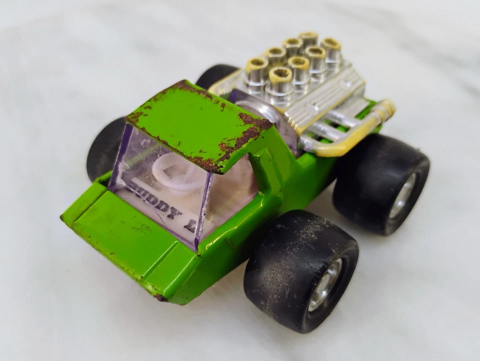 Juguete Hot Rod de colección Buddy L Roadster motor abierto difícil de encontrar verde brillante Foto 4 de 4