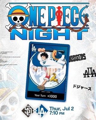 Dodgers 2026 ONE PIECE Night 限定配布 カード ⚾️Dodgers One Piece Night Promo Card 7/2/26- Ships 7/3 - PRESALE