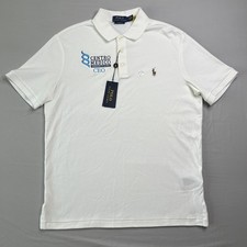 Polo Ralph Lauren Polo Shirt Mens Medium White Classic Fit Short Sleeve READ