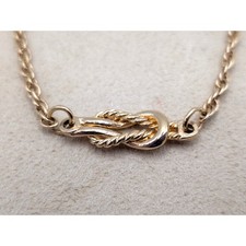 AVON Gold Tone Rope Chain Knot Anklet Womens ...