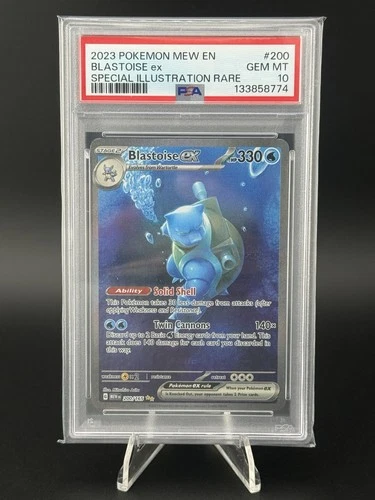 Pokemon 2023 Blastoise ex 200/165 Full Art SIR 151 GEM MINT PSA 10
