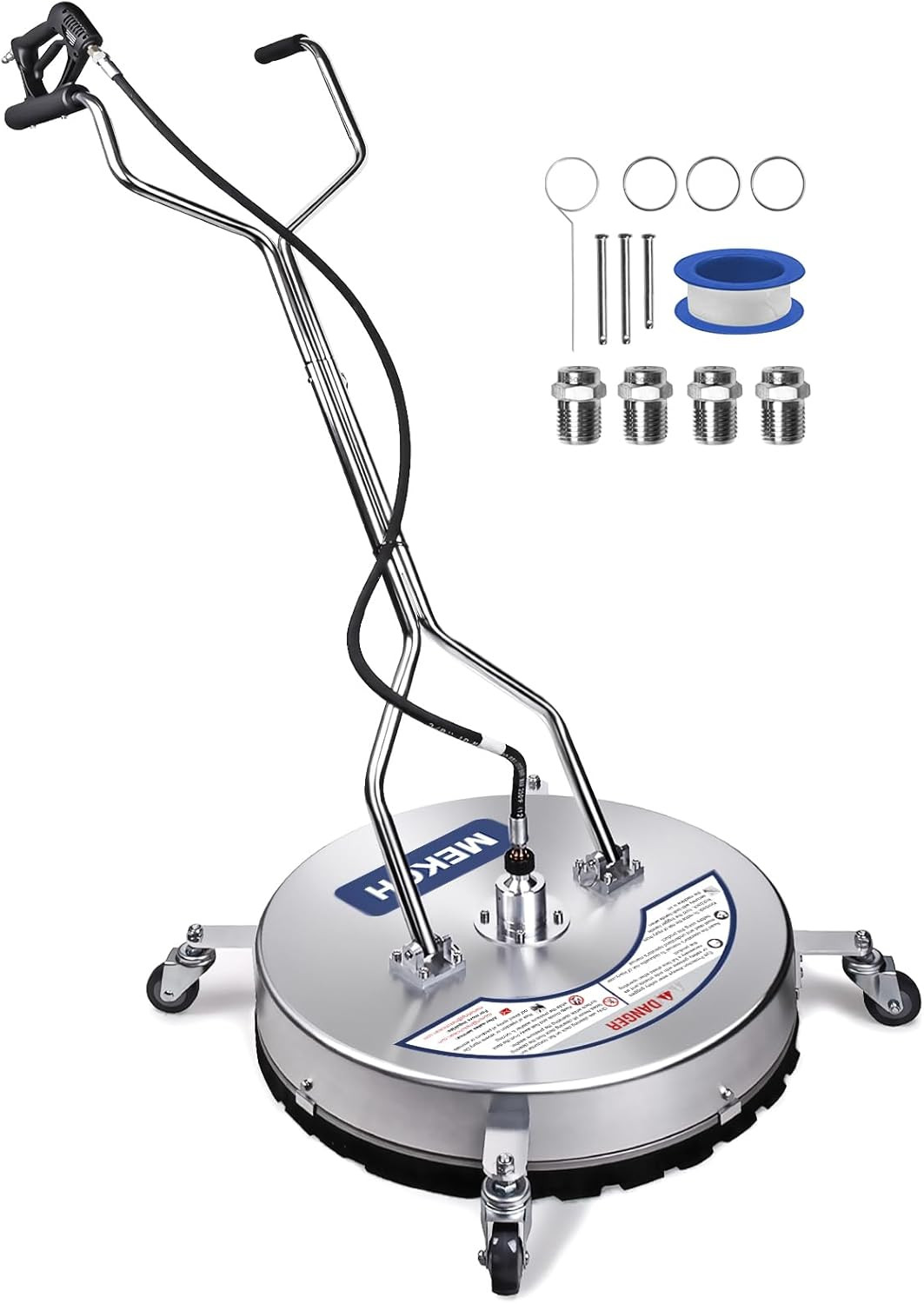 MEKOH Pressure Washer Surface Cleaner 24'', 4500PSI Stainless Steel Surface Clea