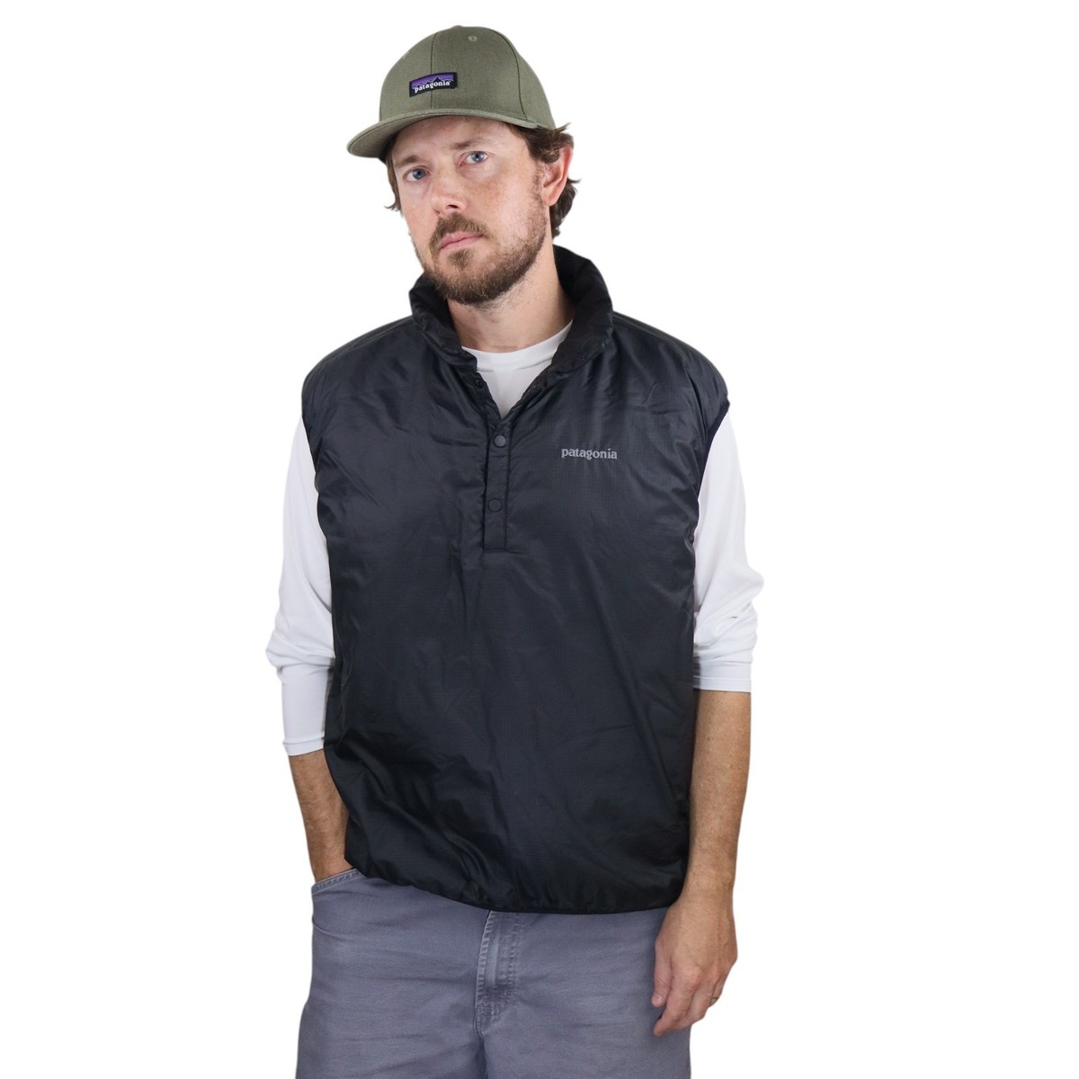 New Vintage Patagonia Micro Puff Vest Mens XL Mars Black Snap