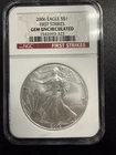 2006 AMERICAN SILVER EAGLE First Strikes  NGC GEM UNCIRCULATED