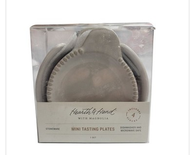 NEW Tasting Plate Set White - Hearth & Hand  with Magnolia with Holder