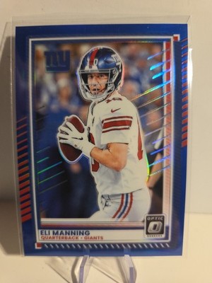 ELI MANNING 2025 DONRUSS OPTIC FOOTBALL BLUE PRIZM GIANTS /249 Color Match!