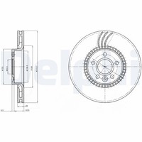 2X Delphi Bremsscheibe BG4123 FüR WA6 S60 V70 S80 V60 Volvo Ford Freelander MAX
