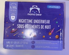 Mama Bear Girls Nighttime Underwear Protection L/XL 38 Count