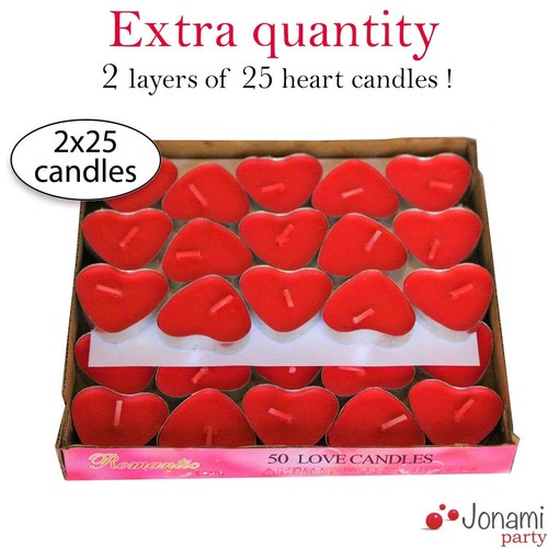 Kit Romantico di 50 Candeline a Forma di Cuore 1000 Petali di Rosa di Seta 5 - Foto 15 di 24