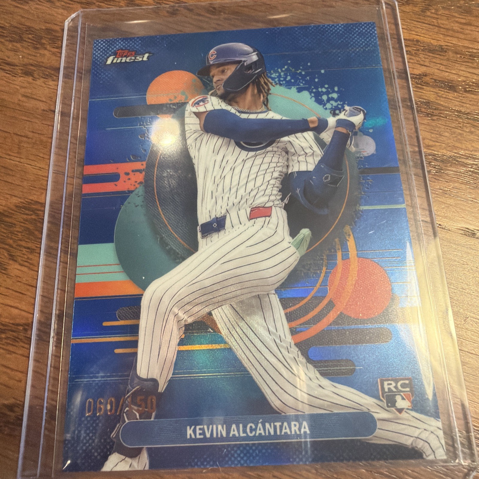 2025 Topps Finest - Uncommon Kevin Alcantara #167 Blue Refractor /150 (RC)