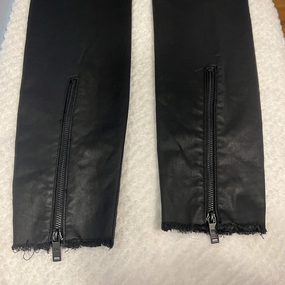 Кожа как DL 1961 черный Margaux Instasculpt лодыжки молнии узкие размер 27 - Изображение 3 из 4