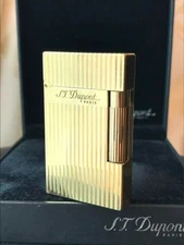 Opening closing sound Pleasant Keen S.T.Dupont gas Lighter gold stripe