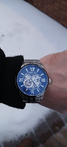 Kenneth Cole NY GL21224 Automatic Skeleton Luxury Dress Stainless Bracelet Watch - Picture 3 of 5